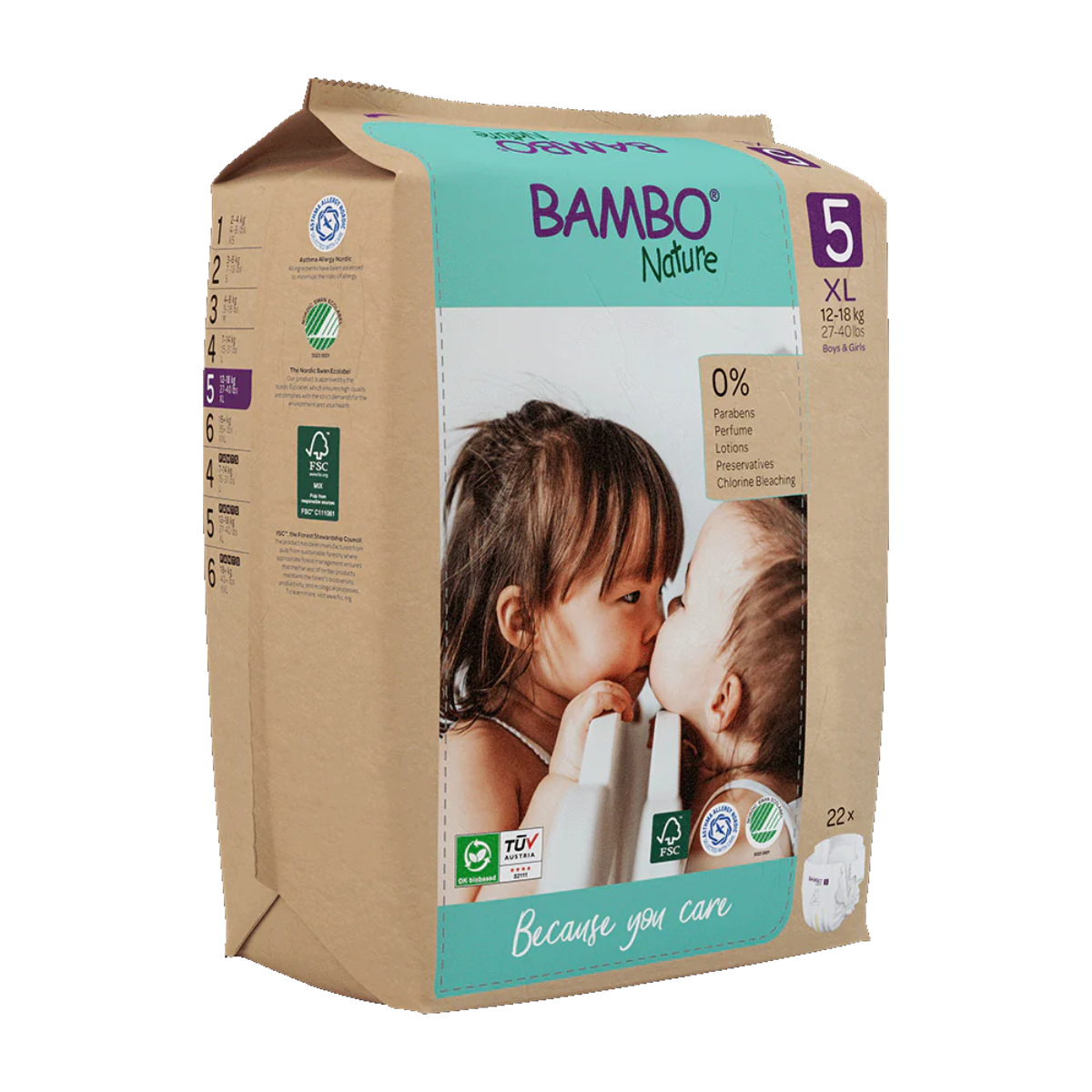 Pieluchy Bambo Nature T5 (12-18 kg) 22 szt.