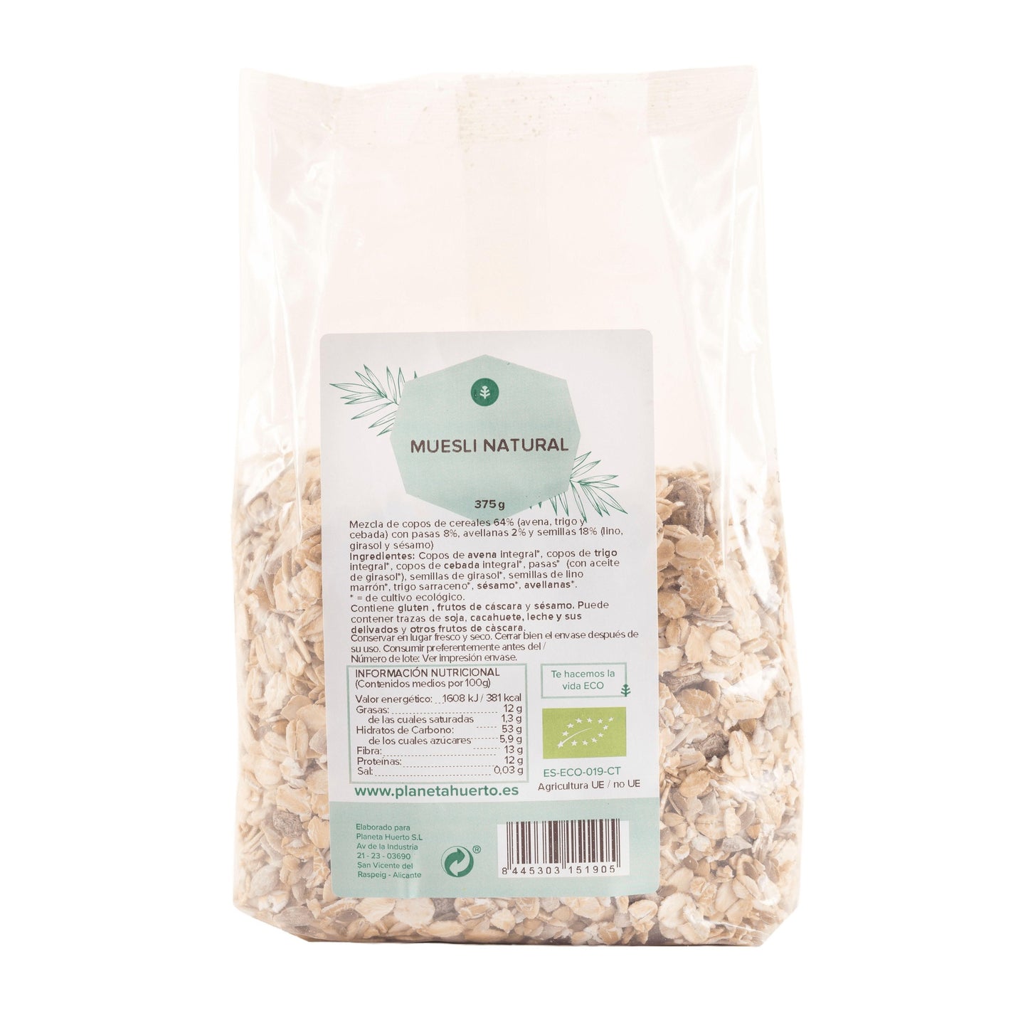 Natuurlijke muesli ECO Planeta Huerto 375 g