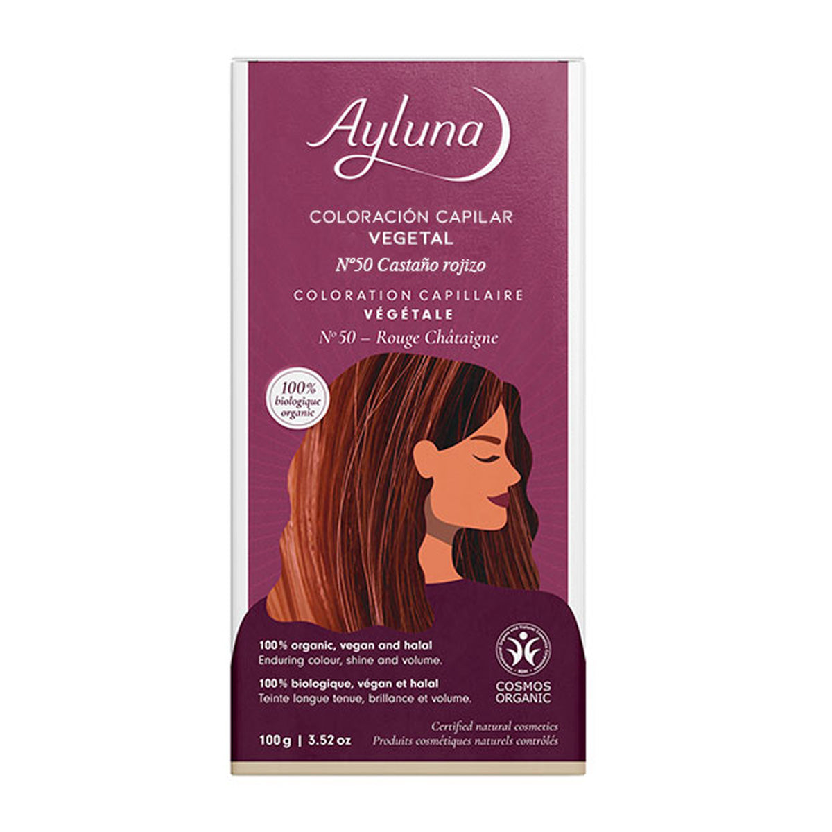 Plantaardige kleurstof 50 Kastanjebruin Ayluna, AYLUNA, 100 g