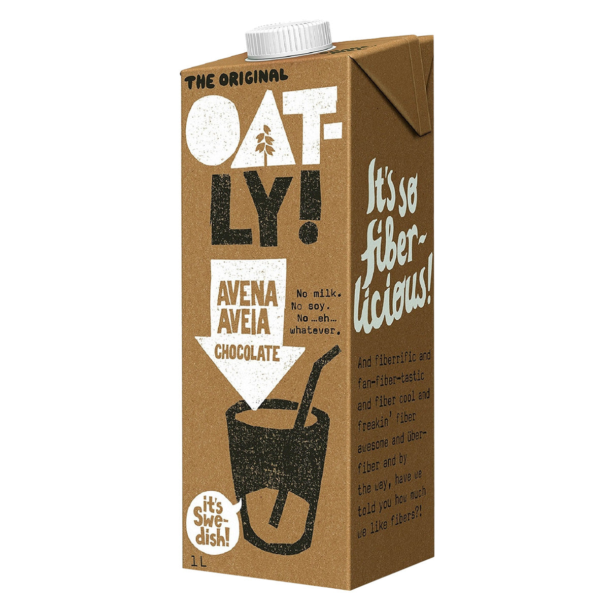 Pakket 6 x chocolademelk van haver, Oatly, 1 l