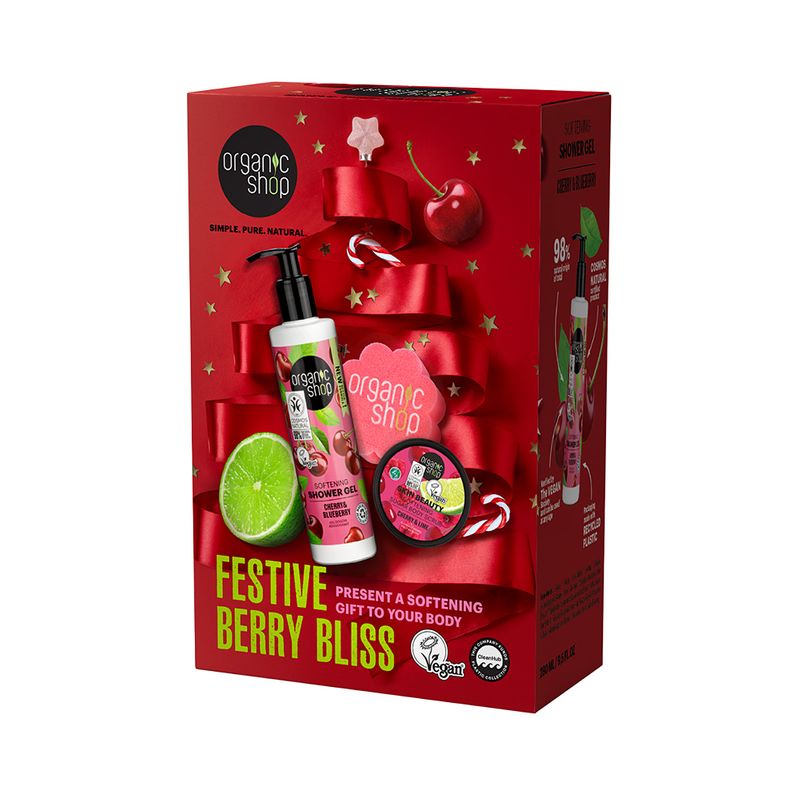 Festive Berry Bliss Body Care Set, Organic Shop 280 ml/100 ml