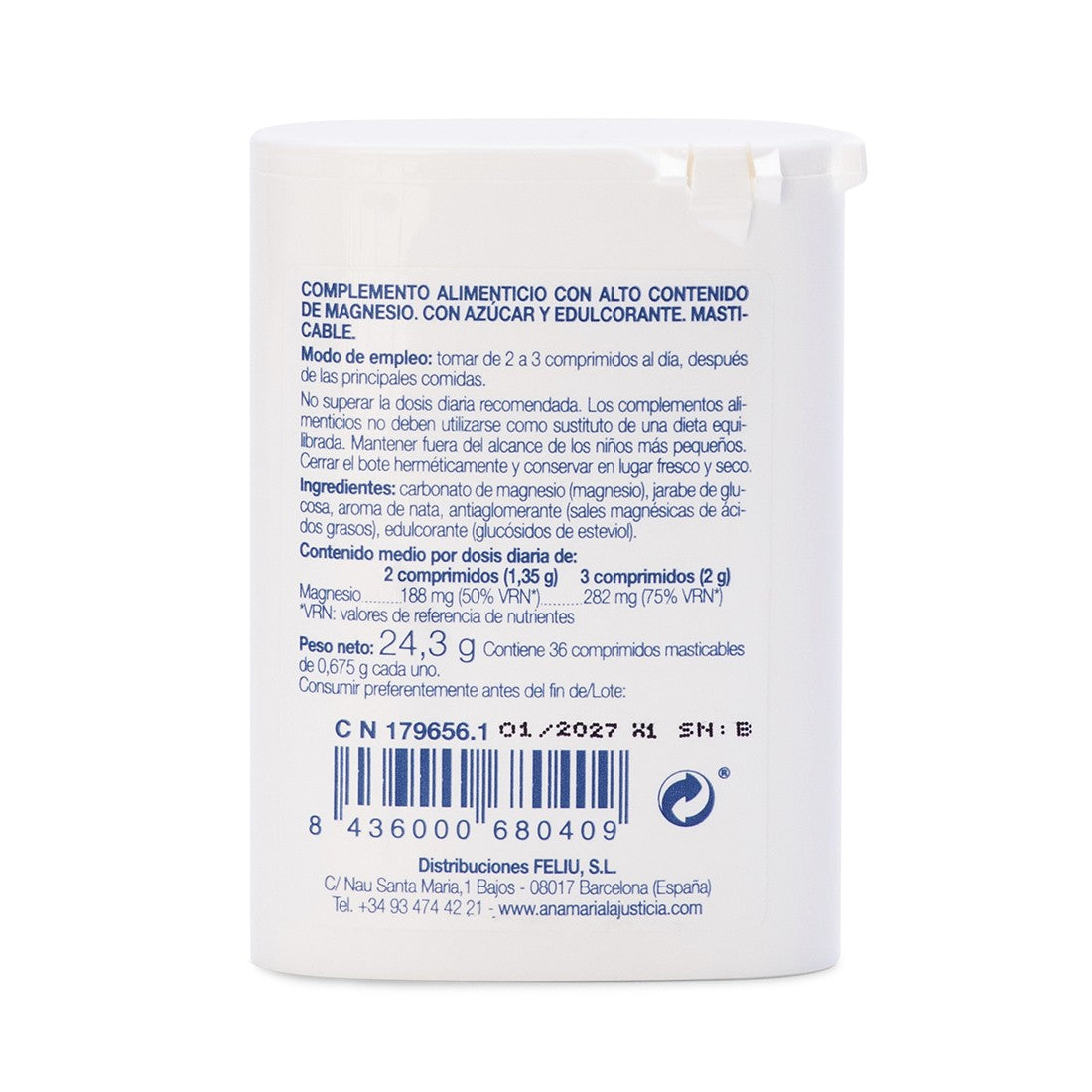 Mag Mast Ana María LaJusticia 36 chewable tablets