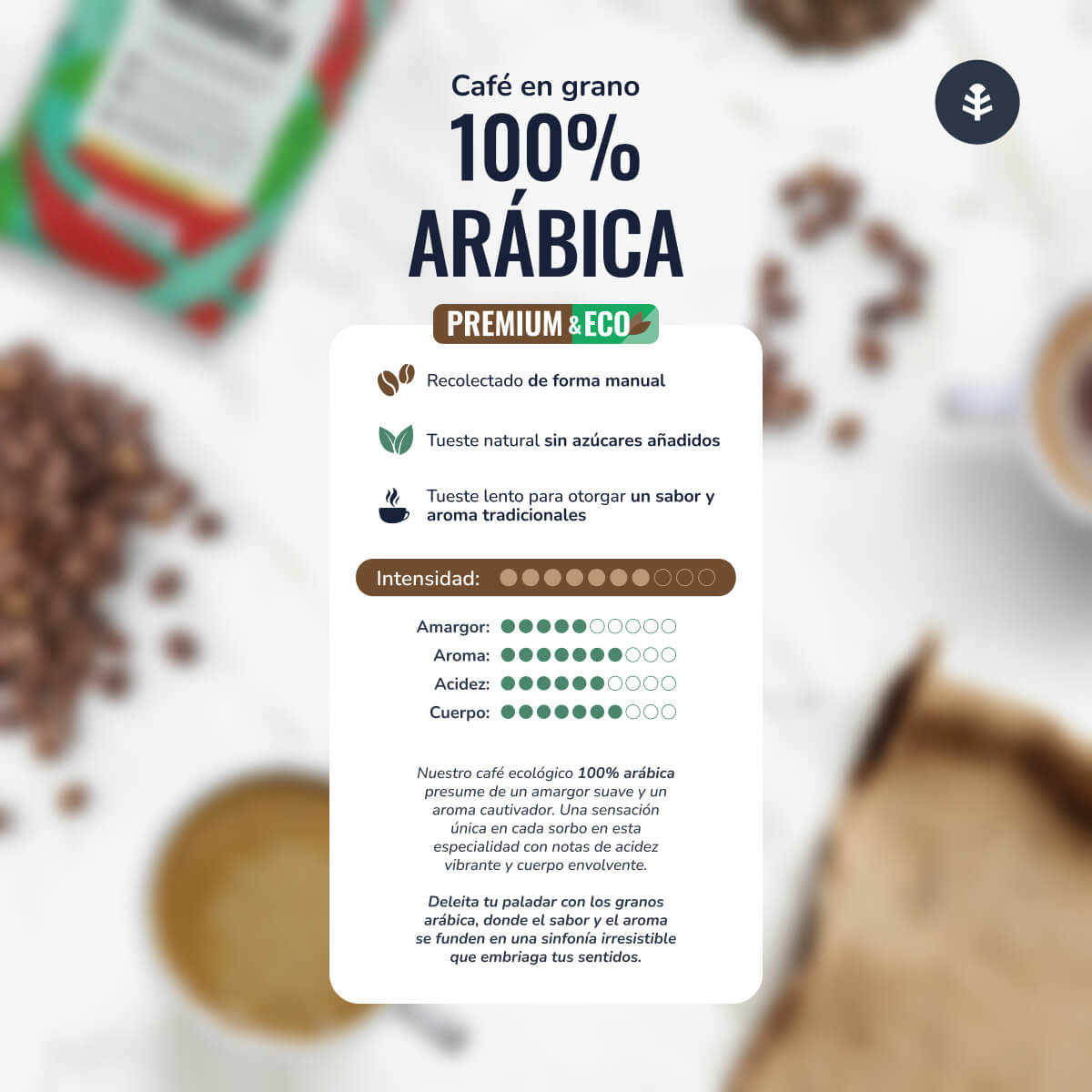 Kawa ziarnista Eco 100% Arabica Planeta Huerto 1 kg