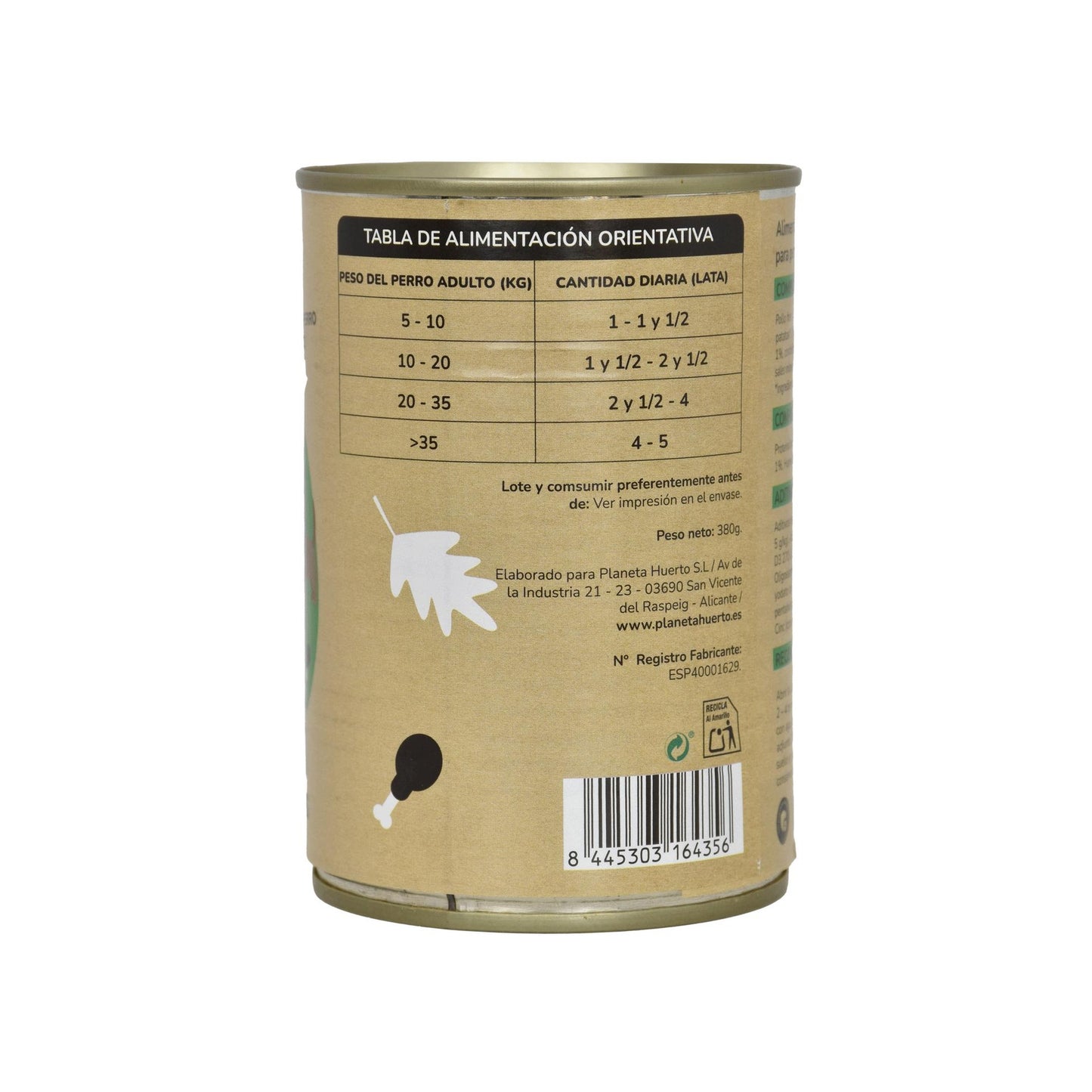 Grain Free Superpremium Wet Dog Food Chicken & Duck 380 g Planet Garden