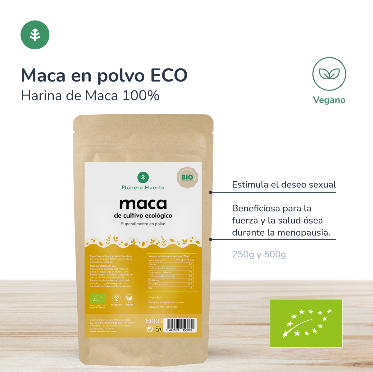 Maca powder ECO Planeta Huerto
