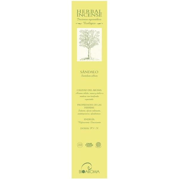 Bioaroma organic sandalwood incense, 12 sticks