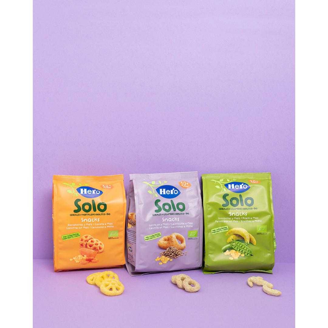 Bio-Snacks aus Karotten und Mais 40 g – Hero Solo