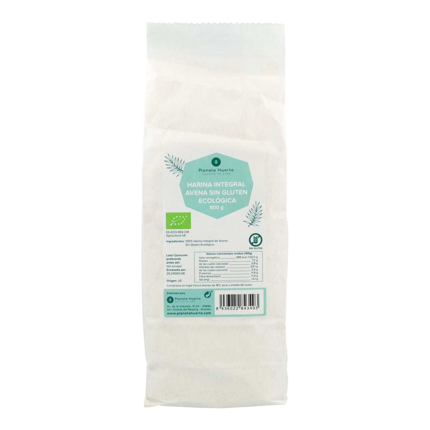 Gruau complet sans gluten Eco Planeta Huerto 800 g