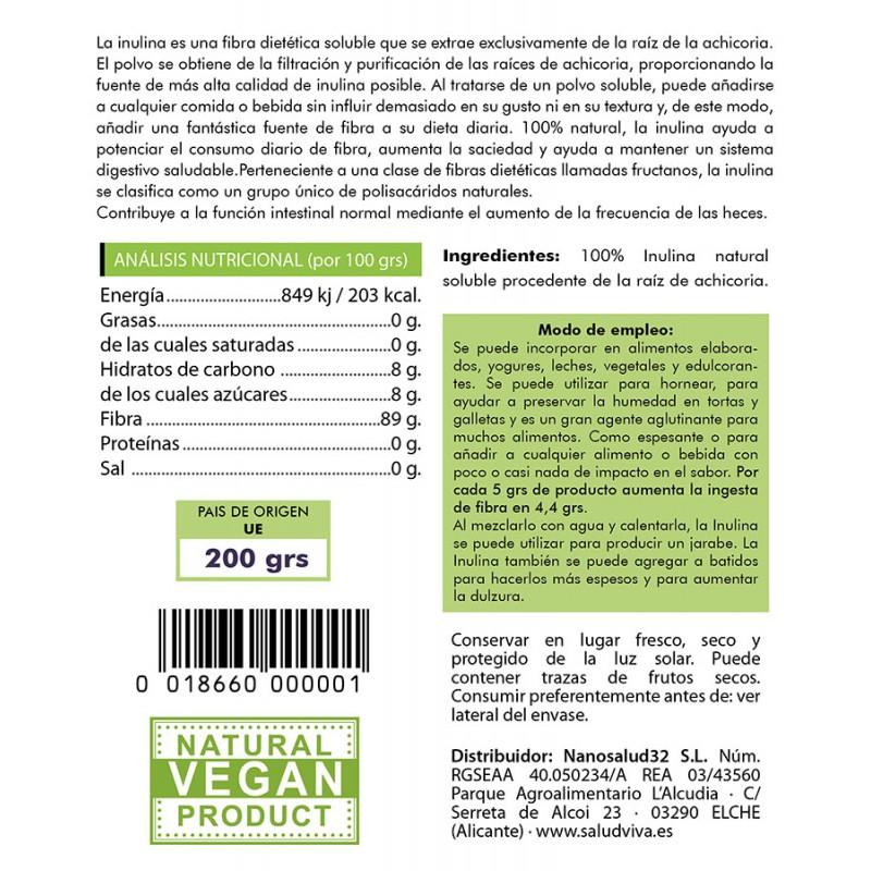 Salud Viva Chicory Inulin 200 g