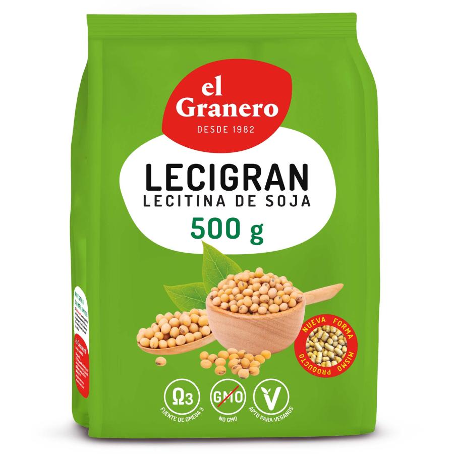Pakket 2x Lecigran Sojalecithine IP niet-GMO El Granero 500 g
