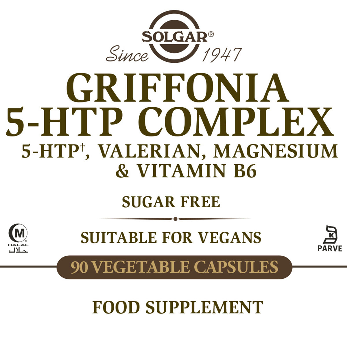 Griffonia 5-HTP complex, Solgar, 90 kapsułek roślinnych