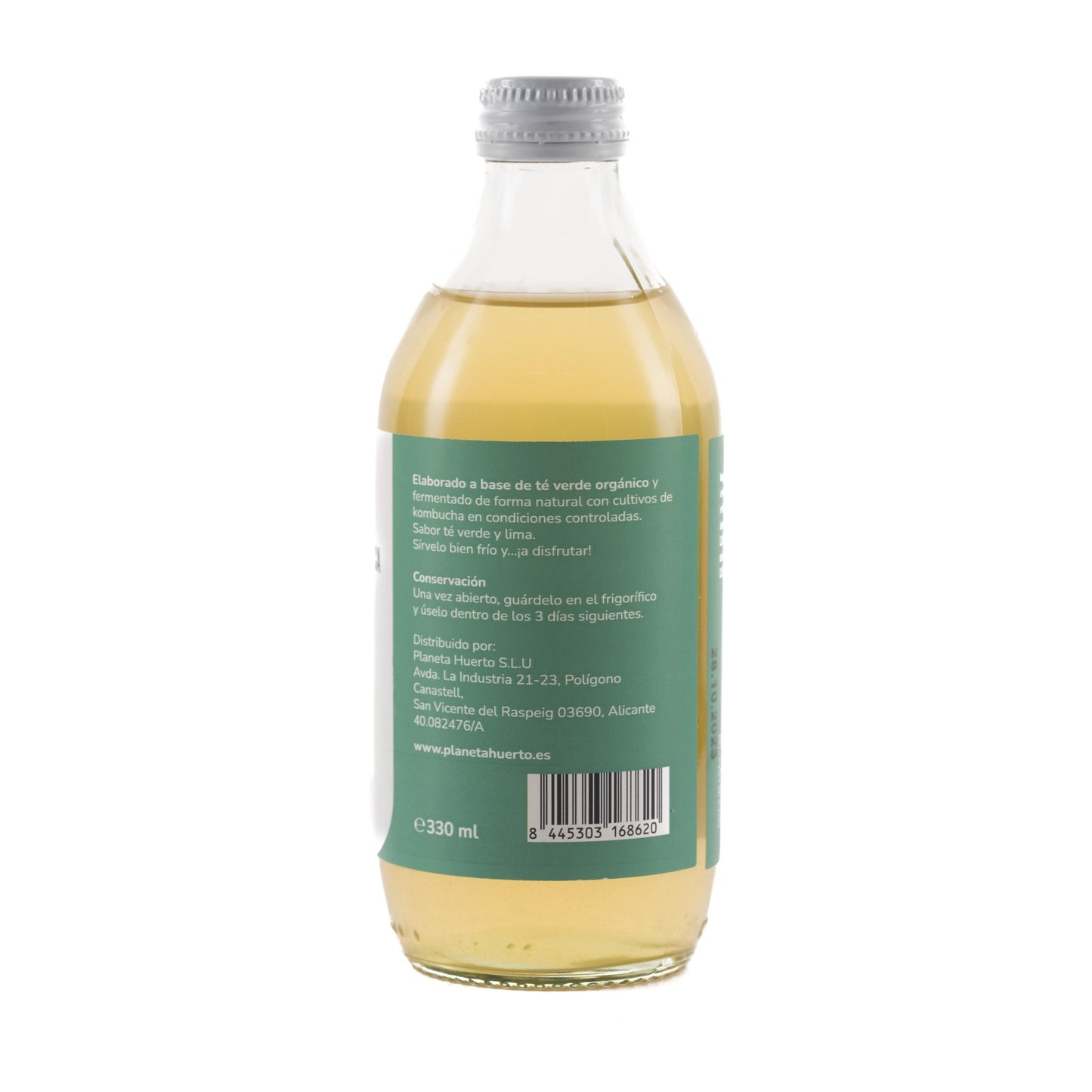 Kombucha ECO thé vert et citron vert Planeta Huerto 330 ml