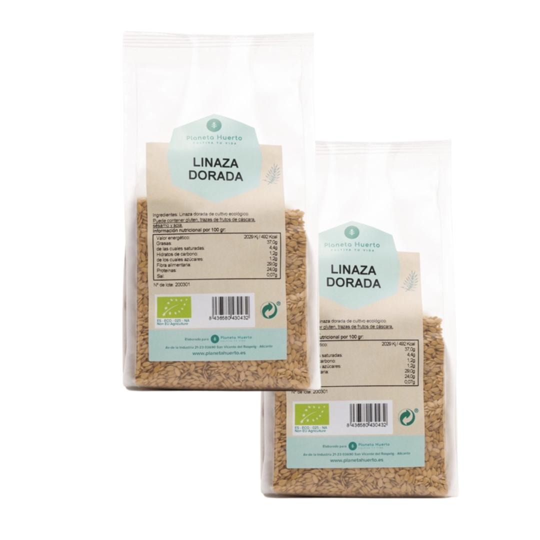 Packung 2x Goldener Flachs ECO Planeta Huerto 500 g