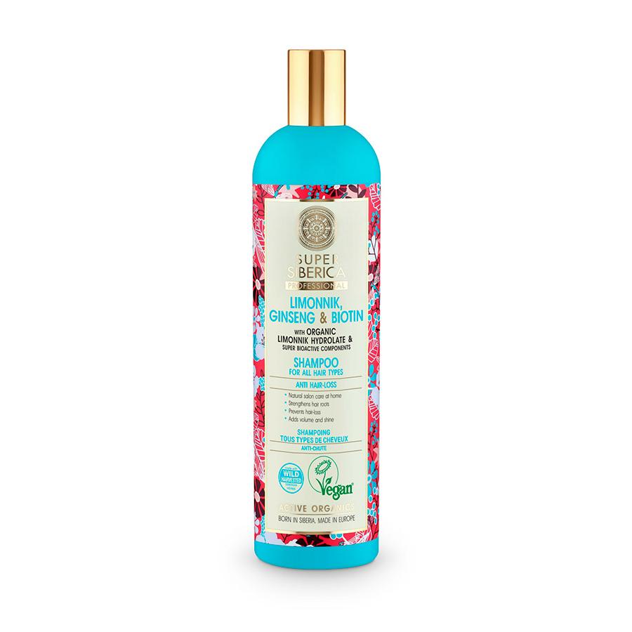 Shampoo voor alle haartypes met schizandra, ginseng en biotine Natura Siberica 400 ml