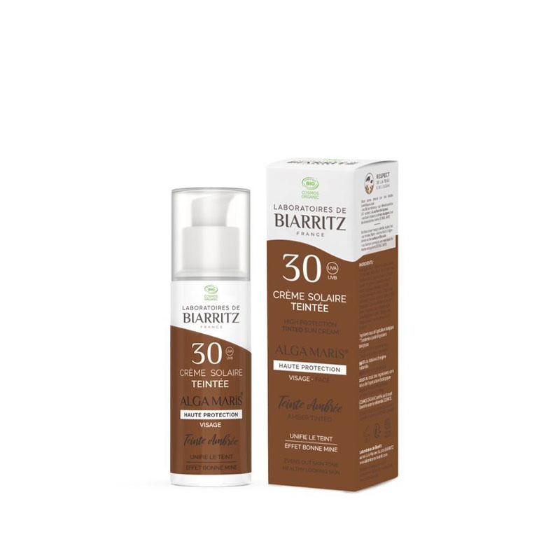 Crème visage couleur ambre spf30 Biarritz