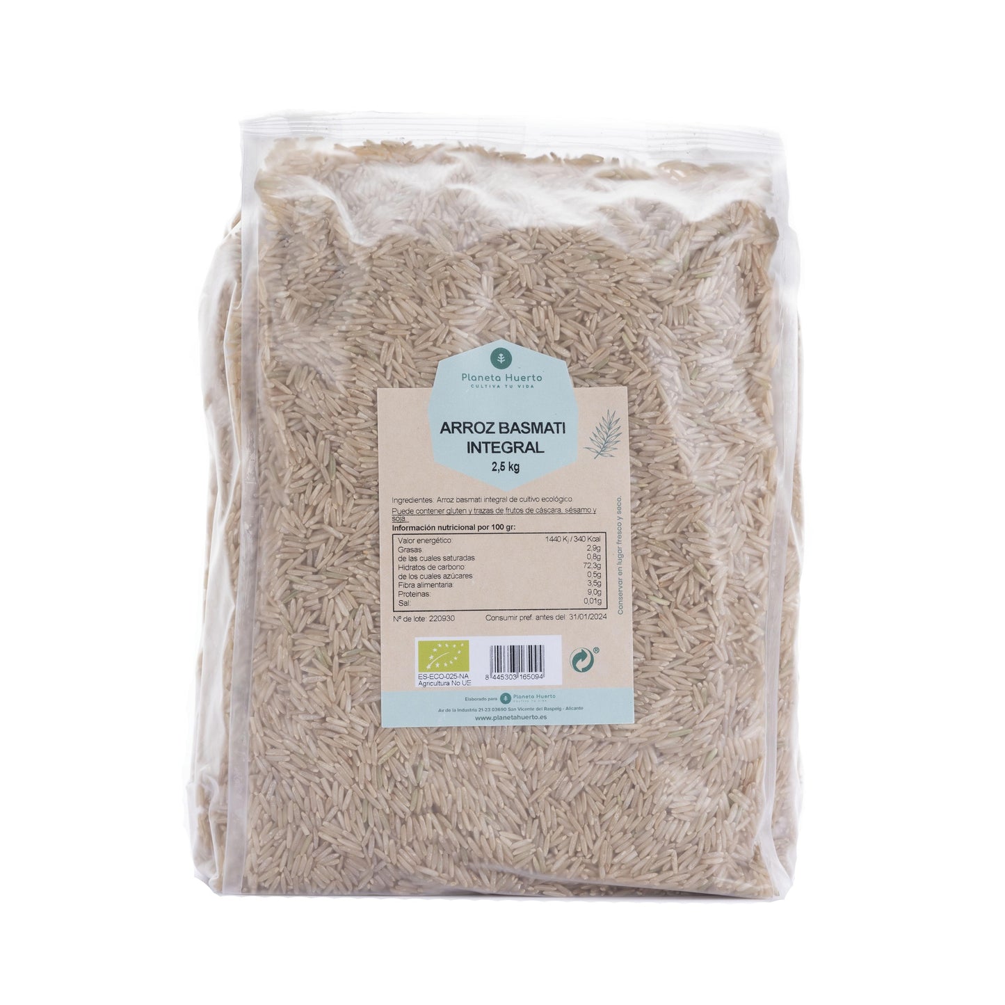 Brown Basmati Rice ECO Planeta Huerto 2,5 kg