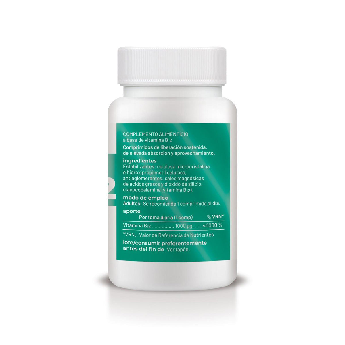Vitamin B12 mit verzögerter Freisetzung, Soria Natural, 60 Tabletten