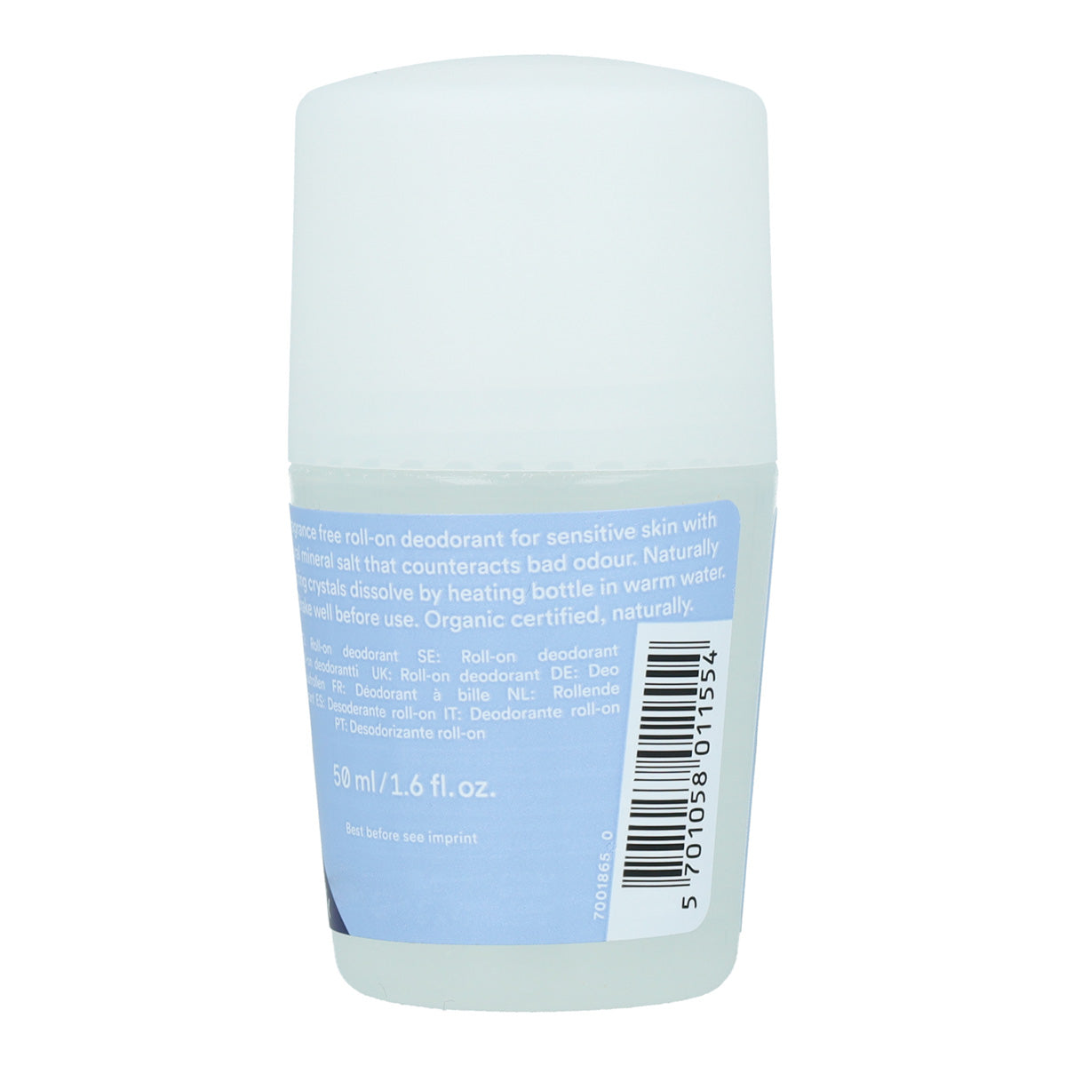 Urtekram Fragrance-Free Roll-On Deodorant 50 ml