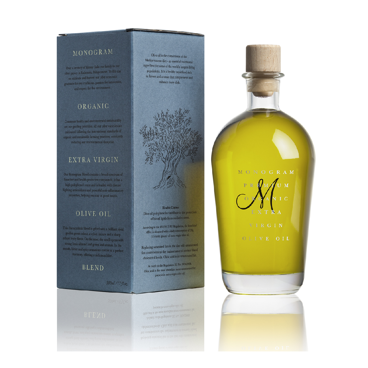 Mieszanka ekologicznej oliwy z oliwek extra virgin Monogram 500 ml