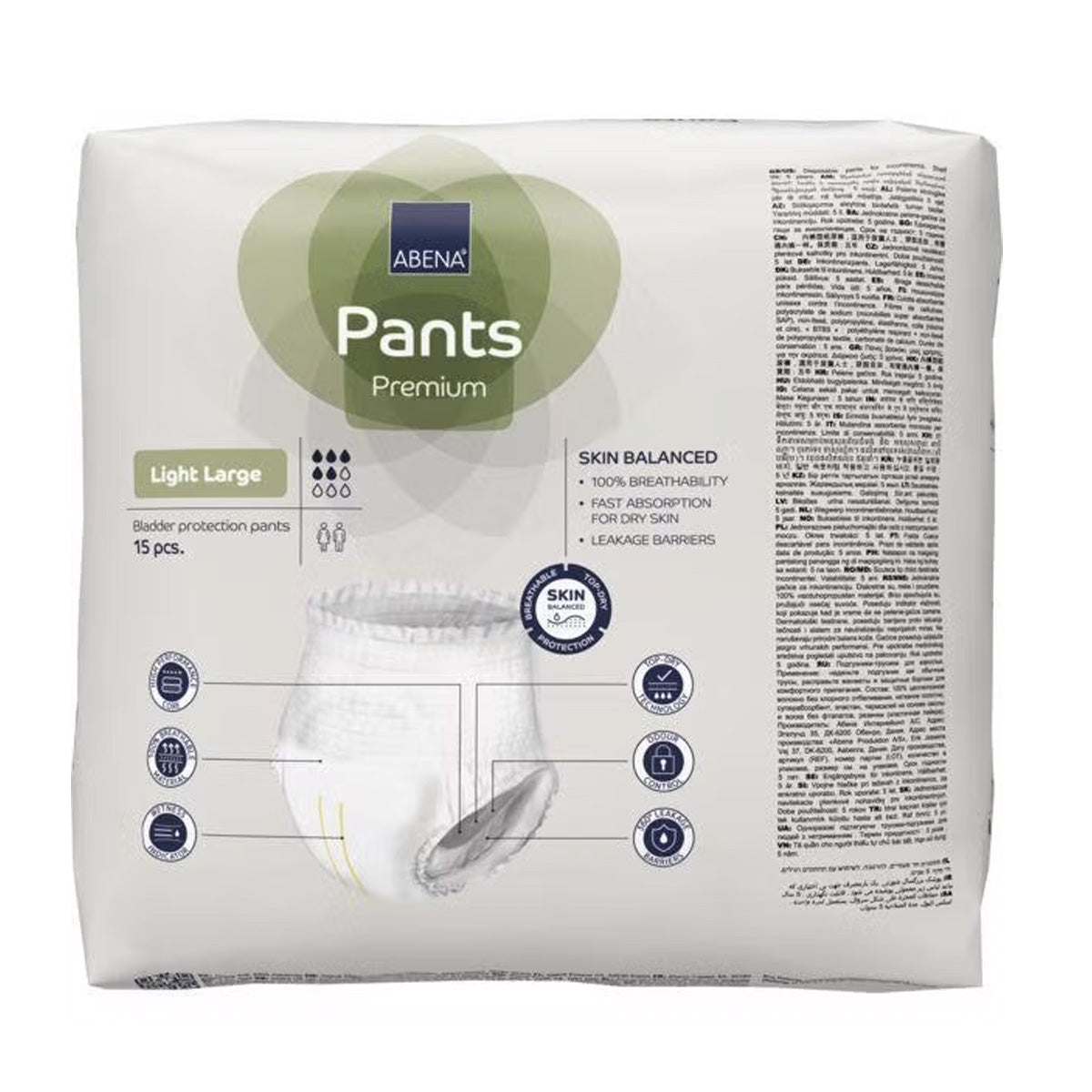 Pants Light för lätt inkontinens, storlek L, ABENA 15 st