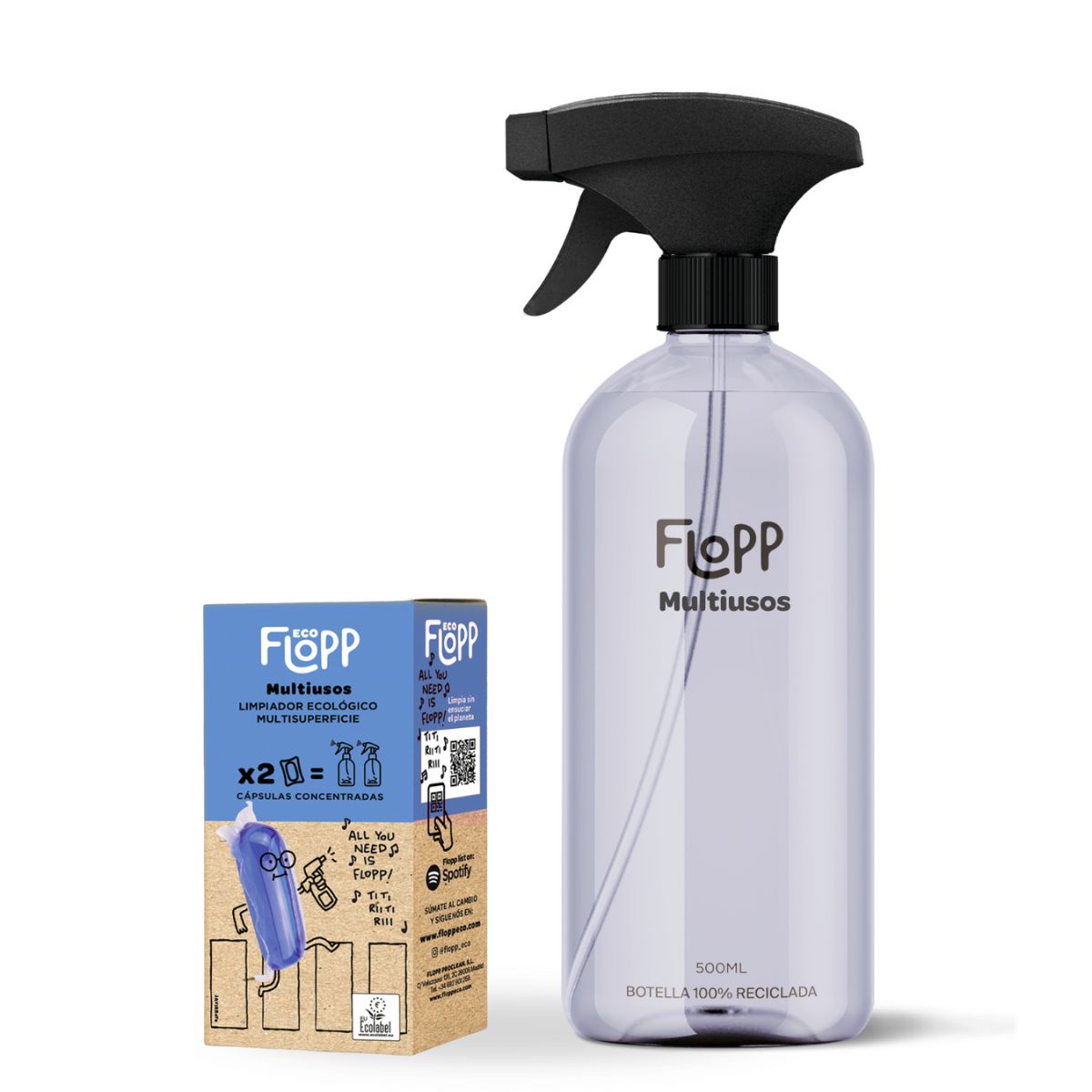FLOPP ECO Multiusos Bouteille 500 ml + recharge