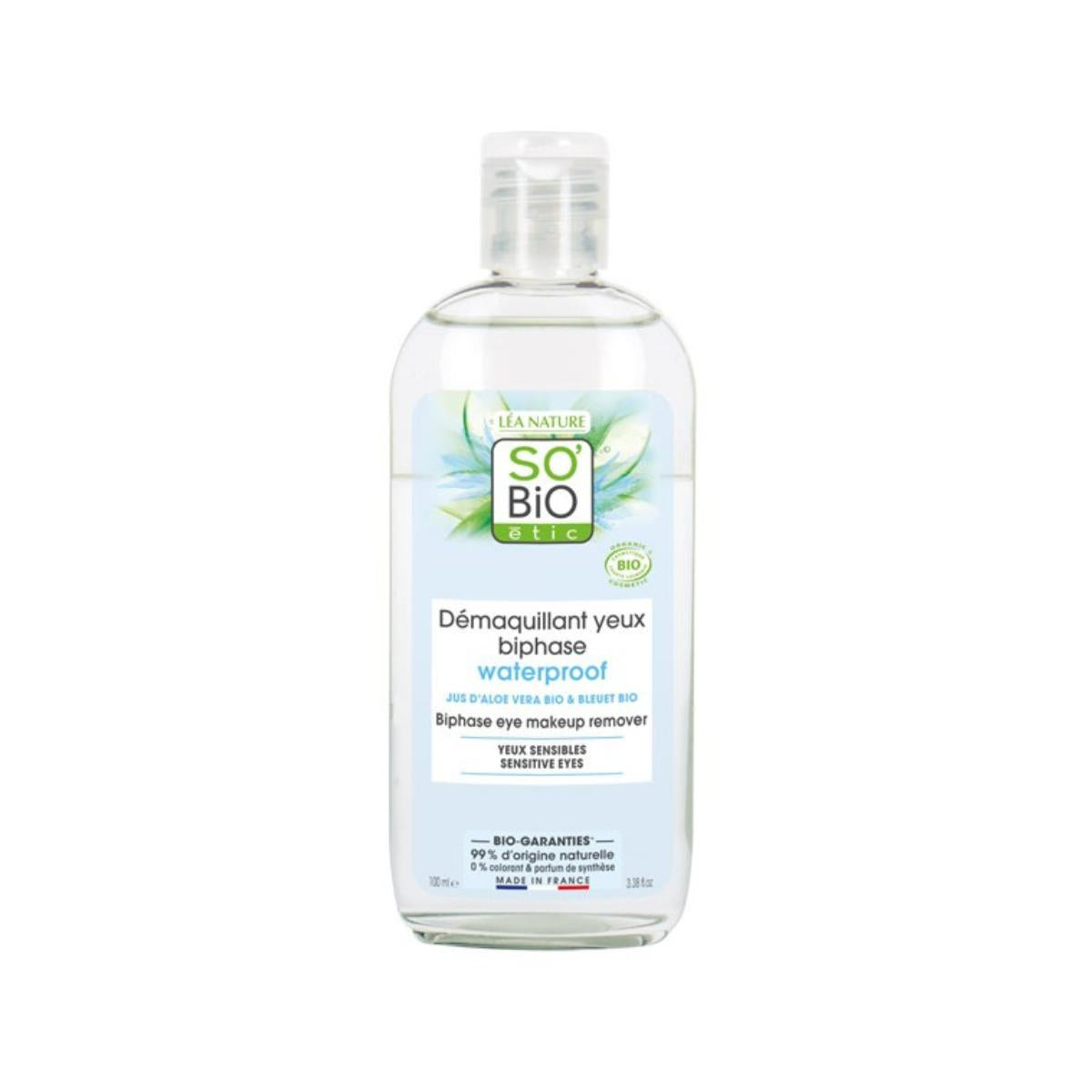 So'Bio étic waterproof two-phase eye make-up remover 100 ml