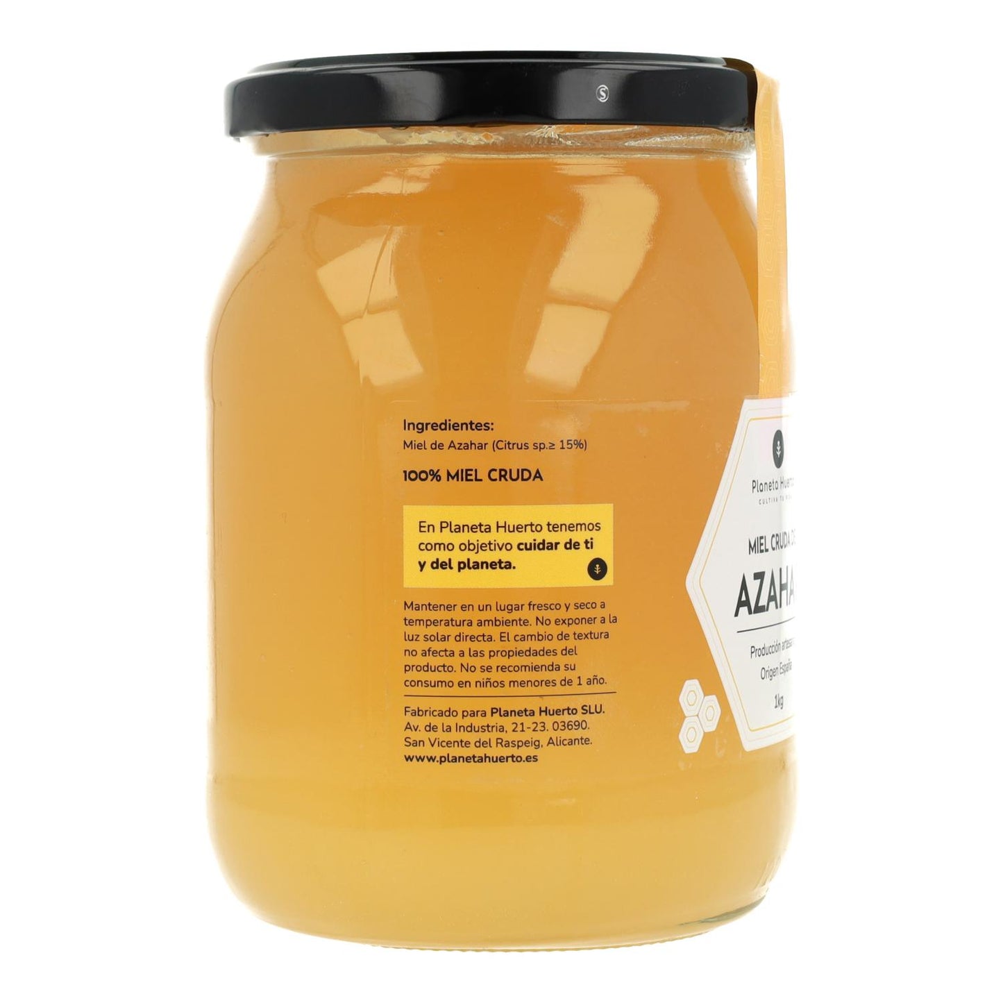 Rauwe oranjebloesemhoning Planeta Huerto 1 kg