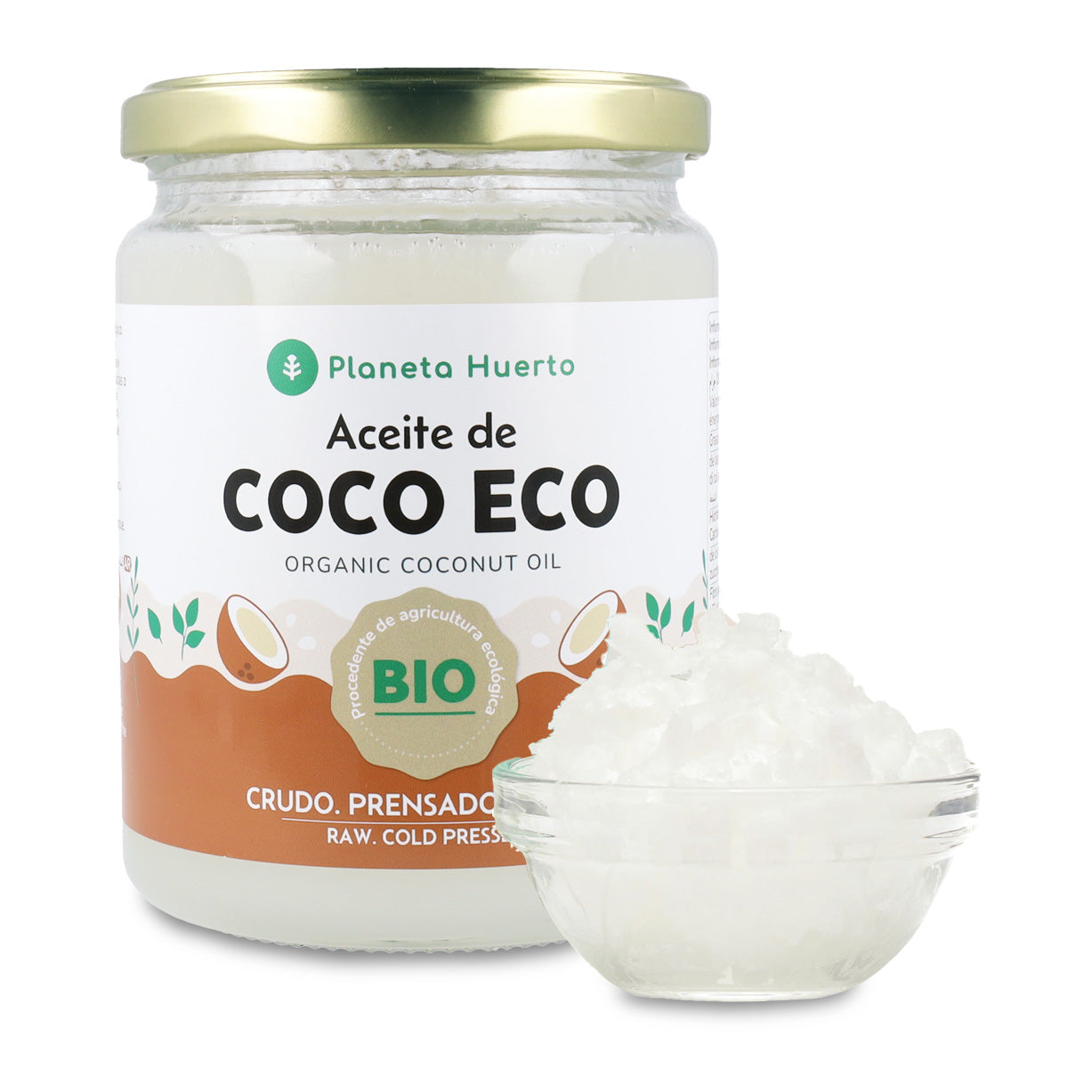 Huile vierge de coco ECO Planeta Huerto 500 ml
