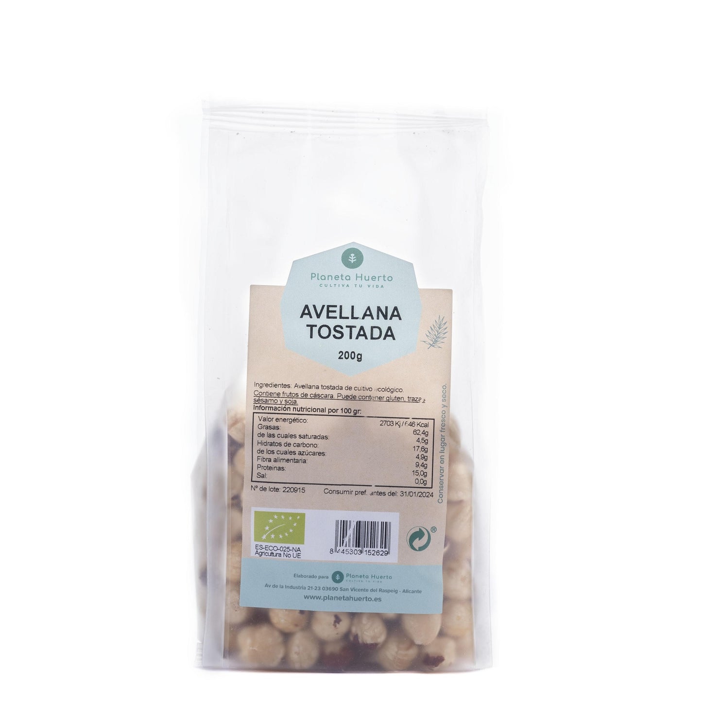 Noisettes grillées ECO Planeta Huerto 200 g