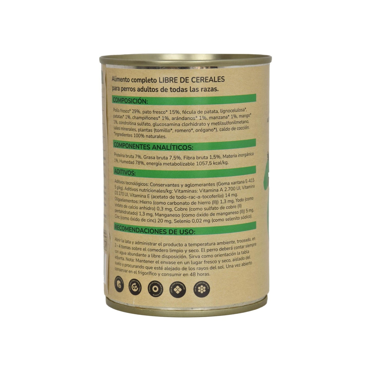 Grain Free Superpremium Wet Dog Food Chicken & Duck 380 g Planet Garden