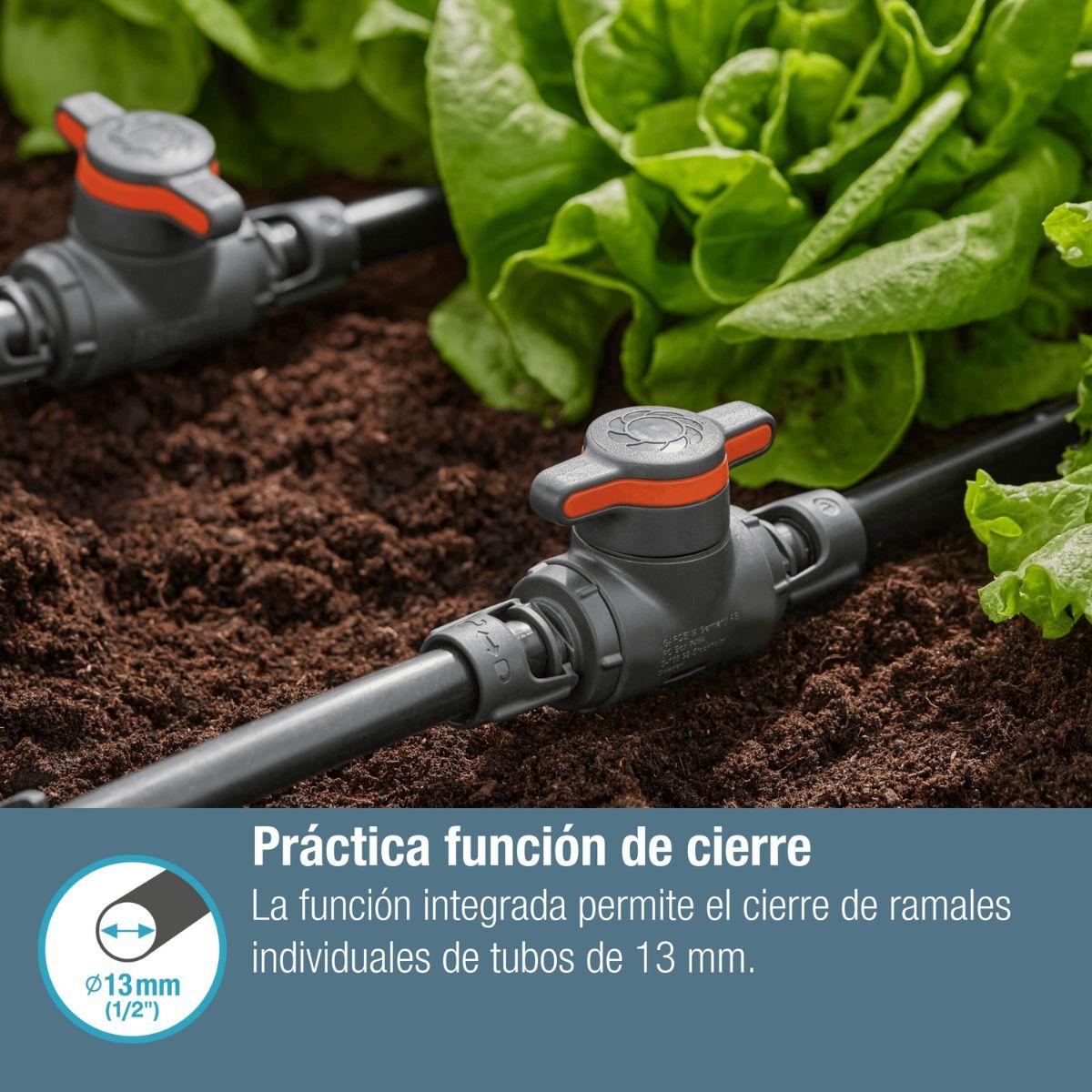 Válvula de cierre/regulación 13 mm (1/2") Microdripsystem Gardena