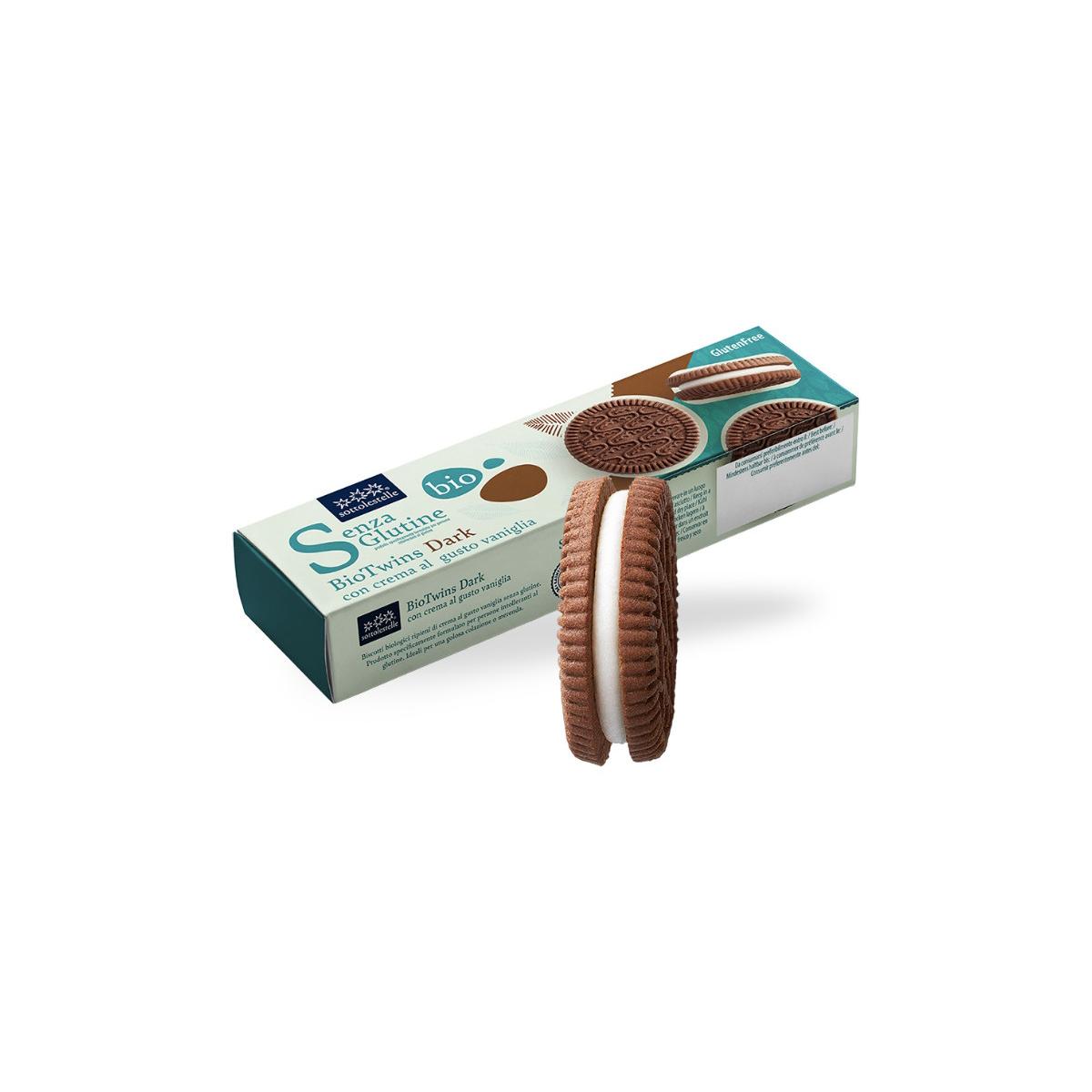 Glutenvrije biotwins-koekjes met donkere vanille Sotto 125 g