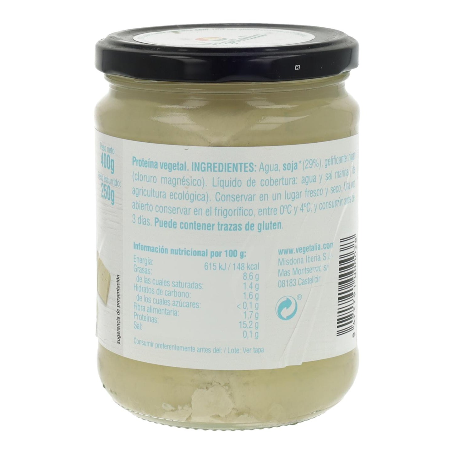 Tofu in barattolo biologico sterilizzato Vegetalia 250 g