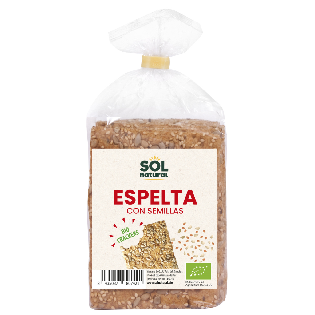 Krakersy orkiszowe z nasionami Bio Sol Natural 200 g