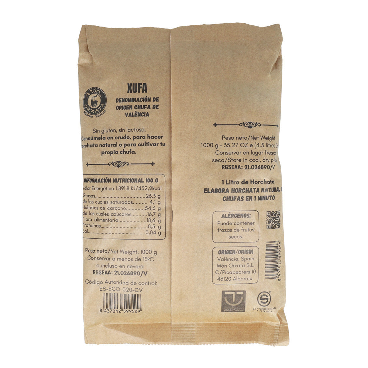 Xufa z Walencji w ziarnach Mon Orxata 1 kg