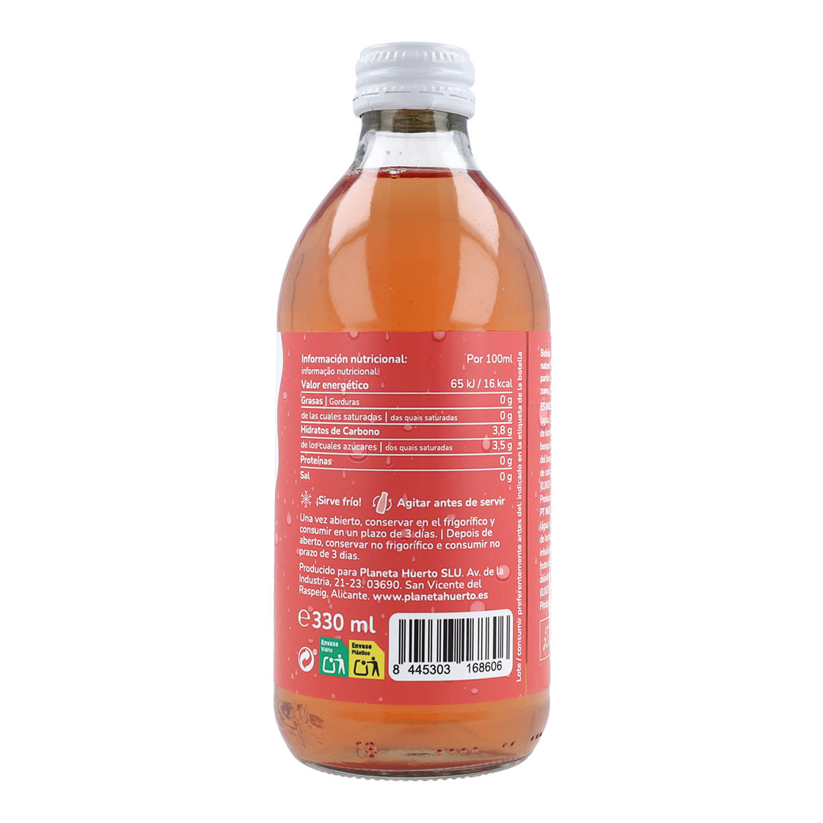 Förpackning 6x Kombucha ECO Red Fruits Planet Orchard 330 ml