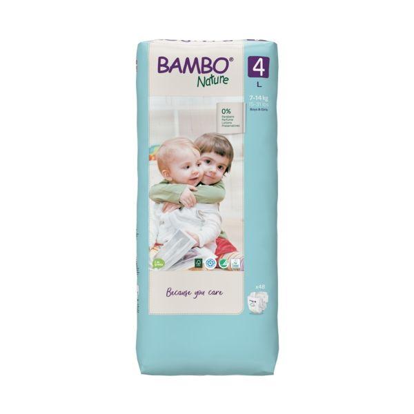 Pannolini T4 maxi (7-14 kg) Bambo Nature 48 pezzi