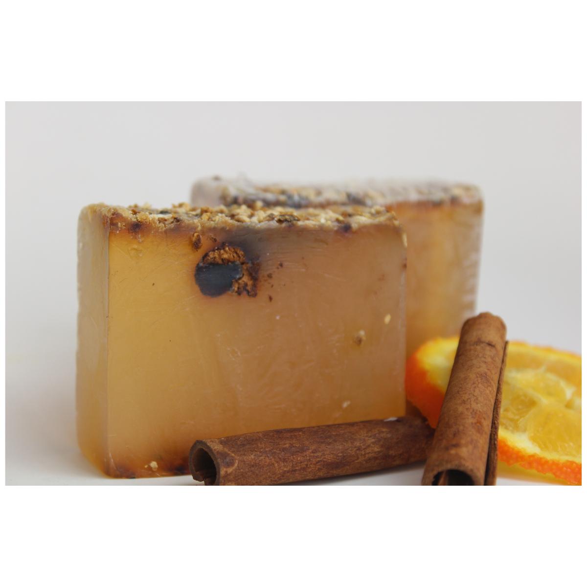 Natuurlijke glycerine zeep kaneel en sinaasappelschil 100 g