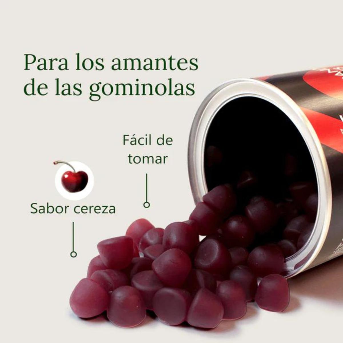 Ashwagandha w żelkach o smaku wiśniowym Aldous Bio 120 żelków