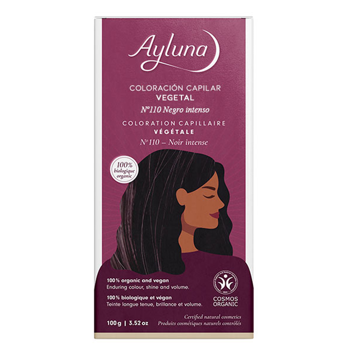 Plantaardige kleurstof 110 Intens zwart Ayluna, AYLUNA, 100 g