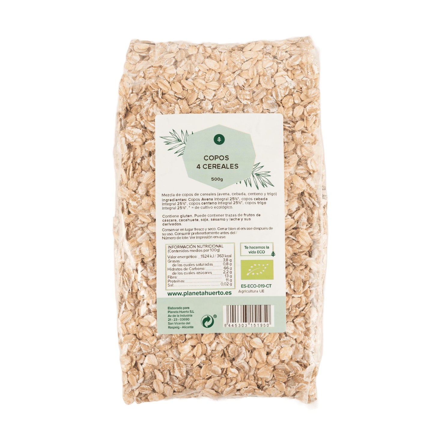 Vlokken 4 granen ECO Planeta Huerto 500 g