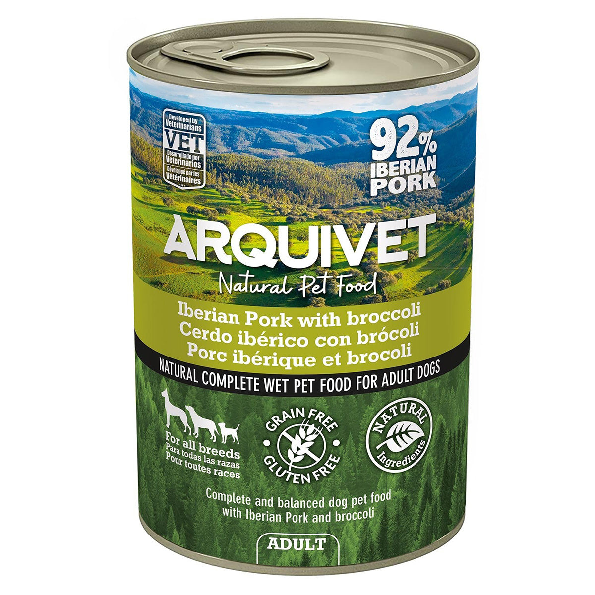 Hondenpaté met varkensvlees en broccoli Arquivet 400 g