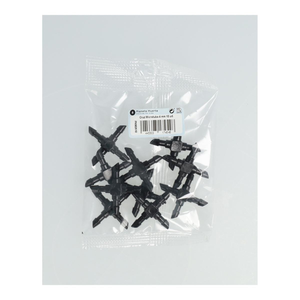 Microtube cross 4 mm Planeta Huerto 10 units