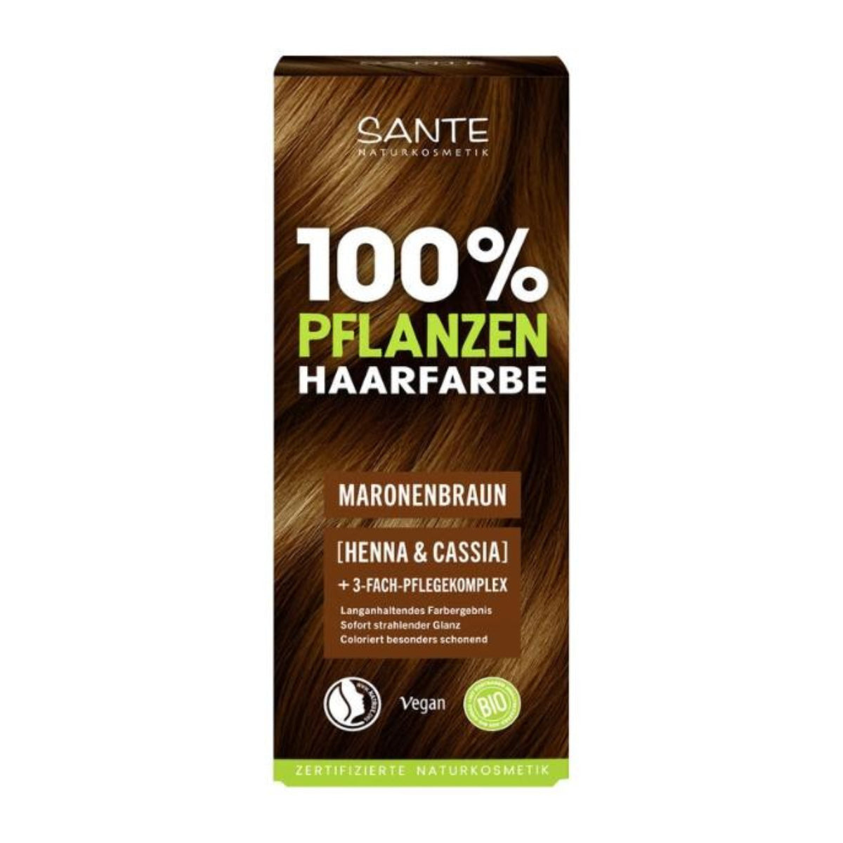 Pflanzlicher Farbstoff 08 Chestnut Brown Sante 100 g