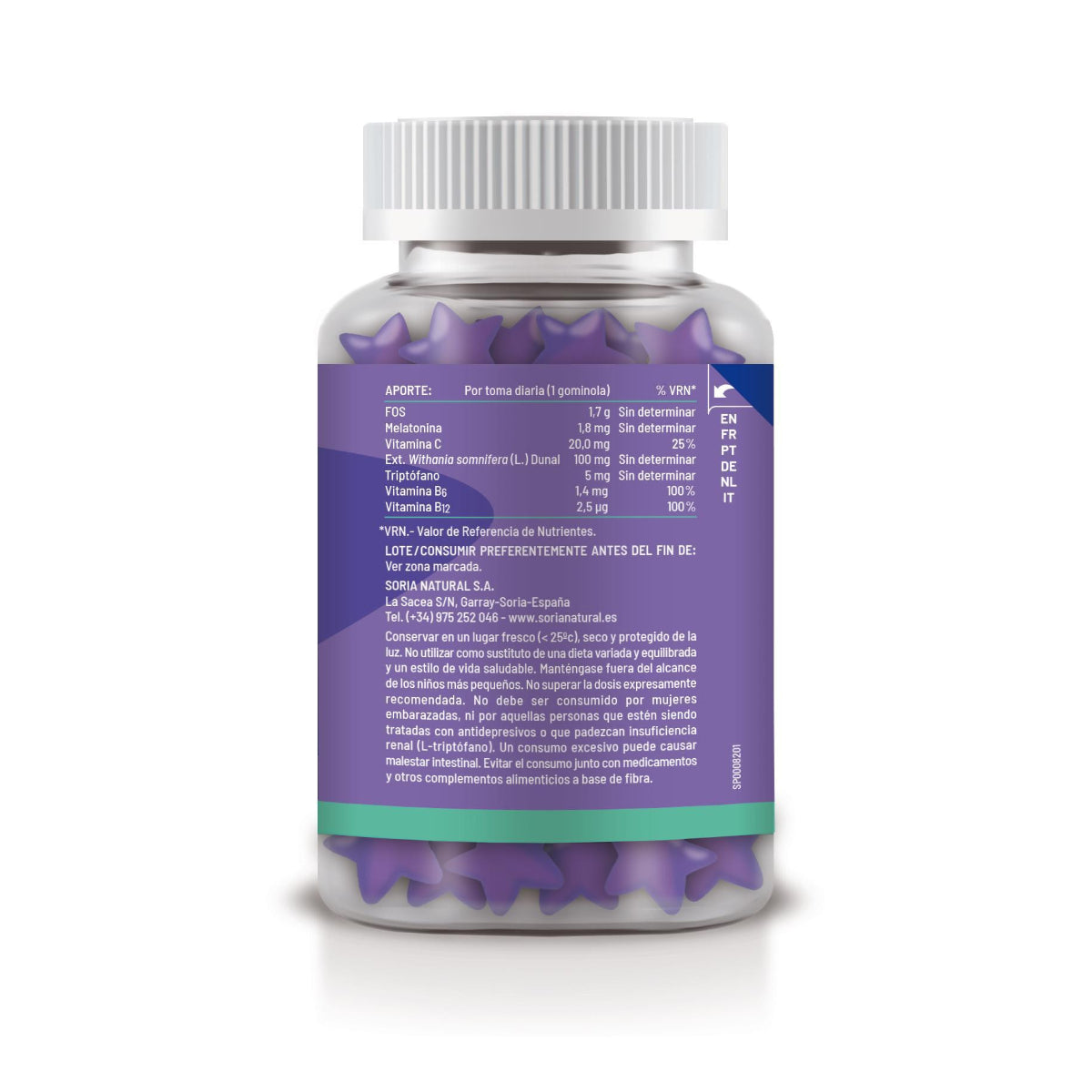 Melatonin Gummy Dreams Blueberry Flavour Gummies, Soria Natural, 60 tablets
