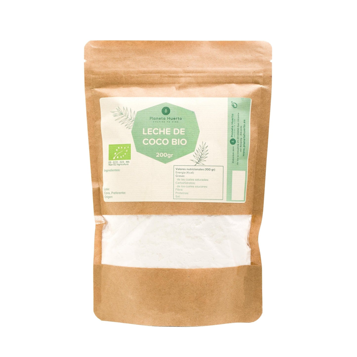 Poudre de boisson à la noix de coco ECO Planeta Huerto 200 g