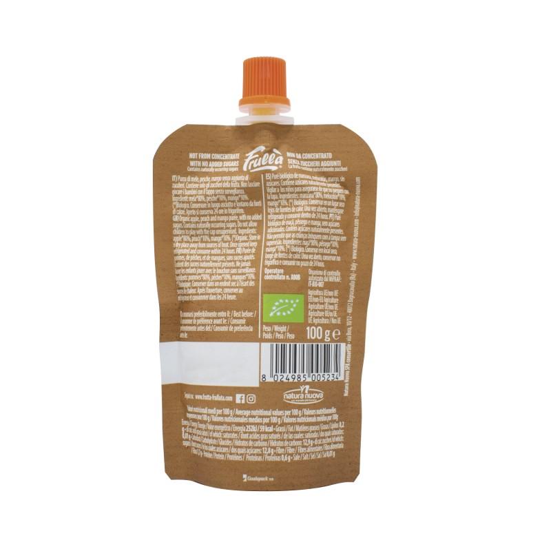 Beutel mit Apfel, Pfirsich und Mango Frulla Natura Nuova 1 Stück à 100 g
