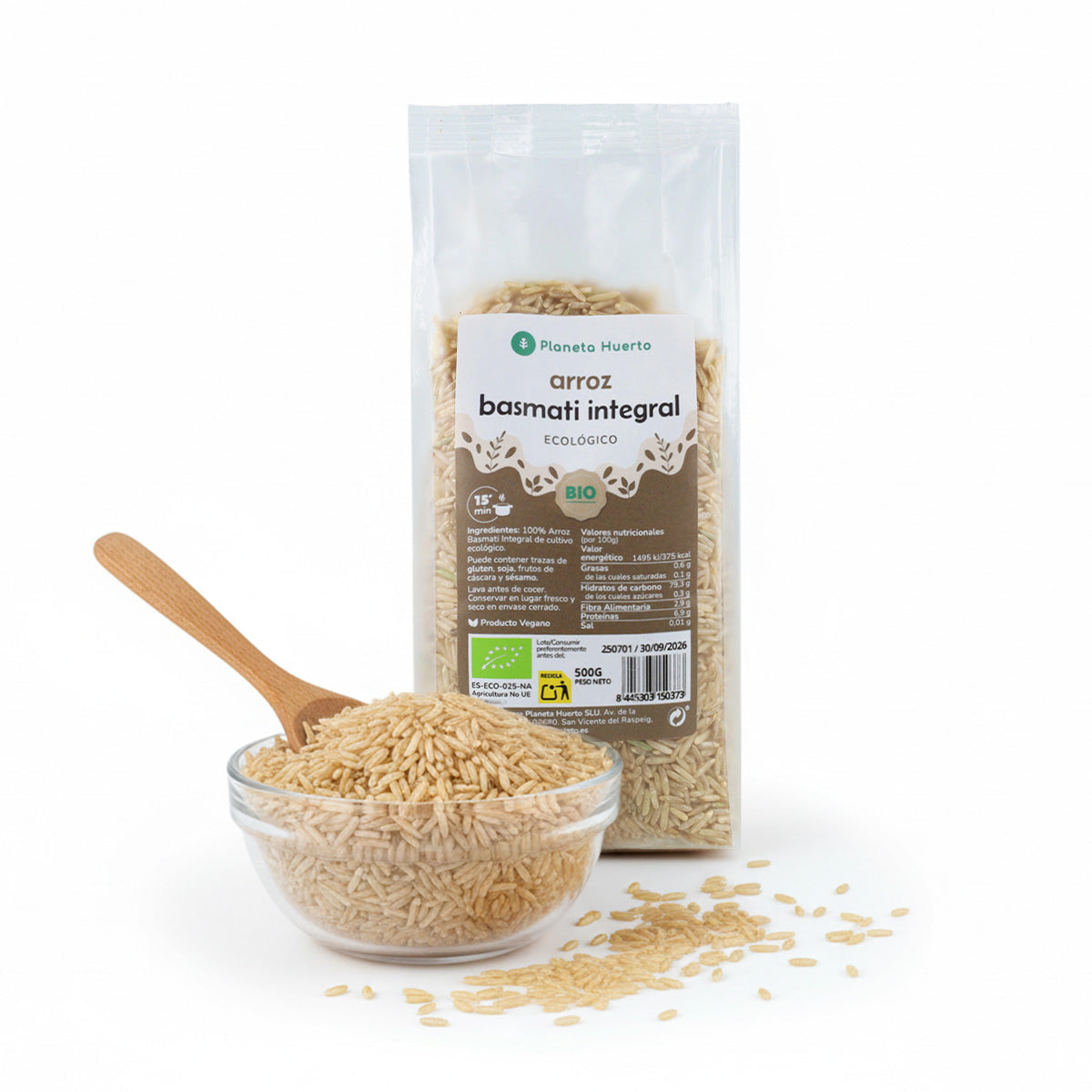 Brauner Basmati-Reis ECO Planeta Huerto 2,5 kg