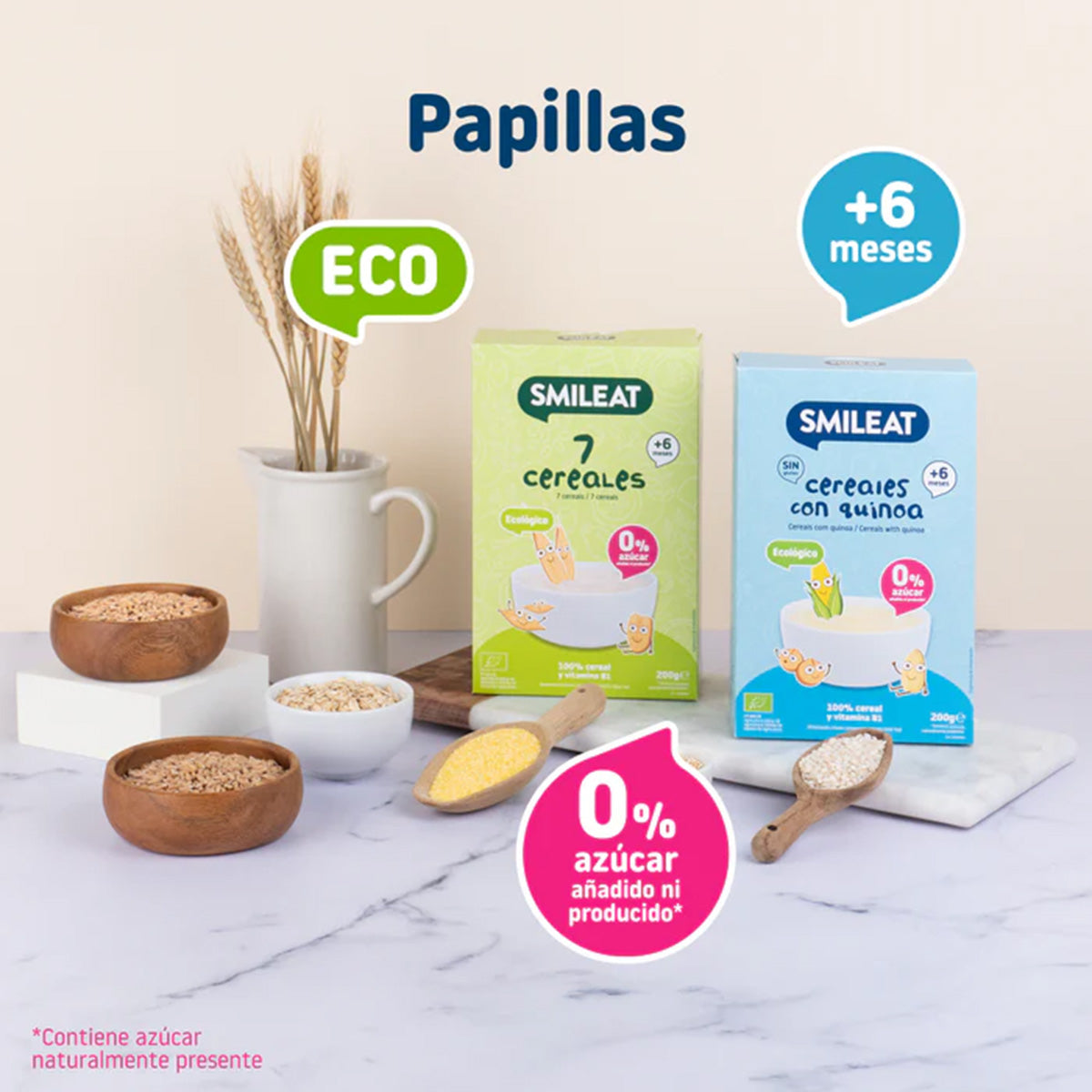 Gluten-free cereal porridge with quinoa Eco Smileat, 200g