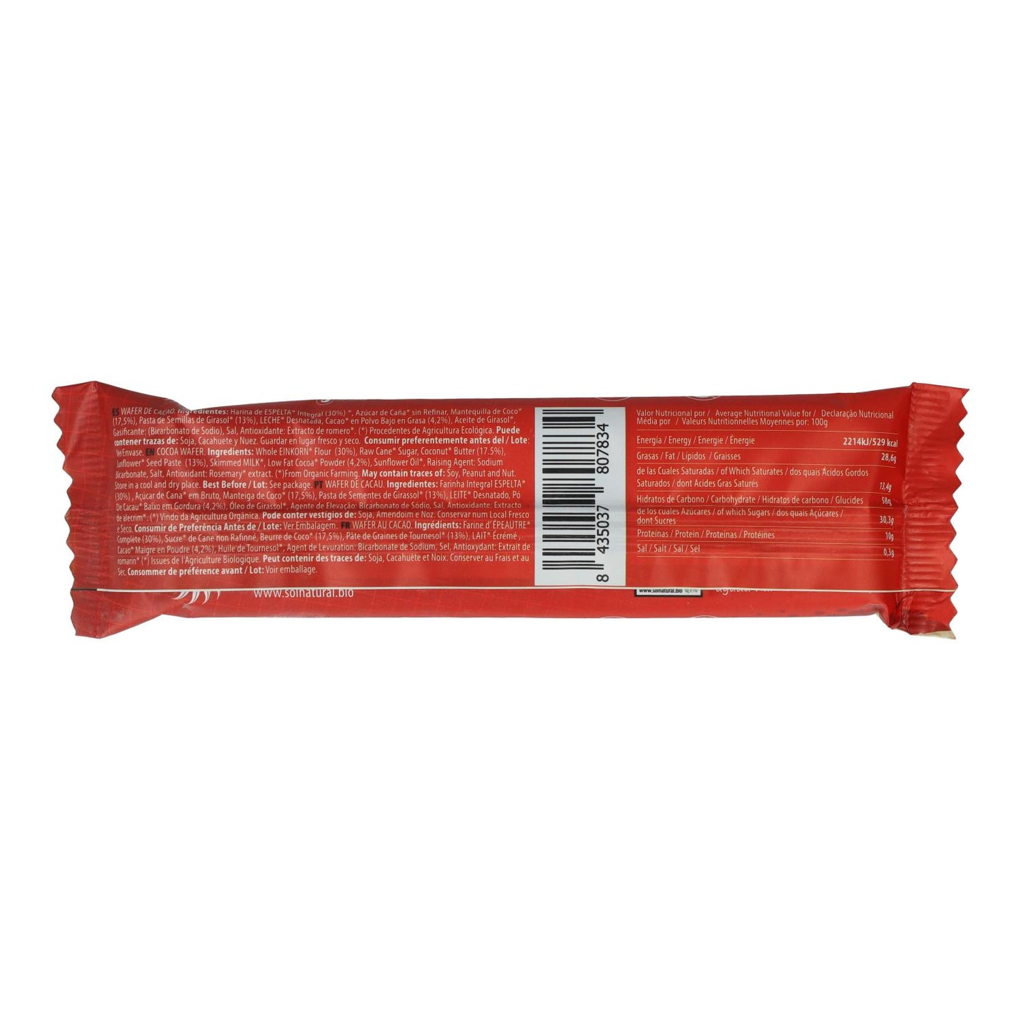 Wha Feel snack à l'épeautre et au cacao bio Sol Natural 30 g